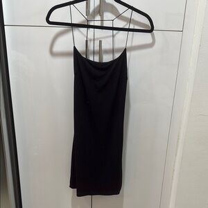 Elegant Black Spaghetti Strap Dress